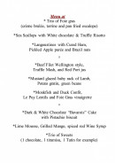 Menu La Table D'Aline - Menu 4