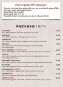 Menu La Tour De Piz' - Pizzas base crème 