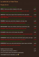 Menu La Vraie Pizza - Les pizzas