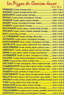 Menu Le Camion Jaune - les pizzas