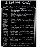 Menu Le camion rouge - Le bagels, paninis et burgers,...