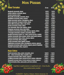 Menu Le Chalet Alpin - Pizzas