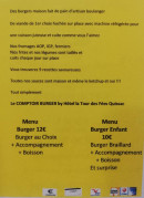 Menu Le comptoir burger - Les menus