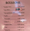 Menu Le Diablotin - Boissons