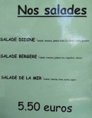 Menu Le Diablotin - Salades