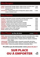 Menu Le food truck - Burgers, paninis et pizzas 