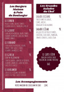 Menu Le Truck à Pierrot - Burgers et salades