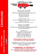 Menu Le Truck à Vin - Les plats à la carte