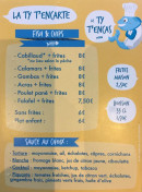 Menu Le Ty t'encas - Fish, chips et sauces 