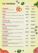 Menu Le Vénéto - Les pizzas