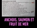 Menu Le Yoyo Rouge - Les pizzas anchois, saumon et fruit de mer
