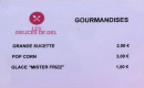 Menu Les délices de Del - Les gourmandises