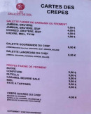 Menu Les délices de Del - Les crêpes