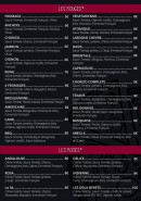 Menu Les Deux Bérets - Pizzas rouges et rosés 