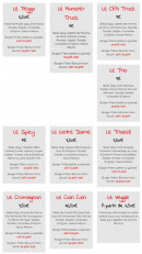 Menu Les Folies Burgers - Les burgers suite