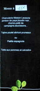 Menu Les Frangins - menu 15€