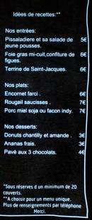 Menu Les Frangins - idees recette