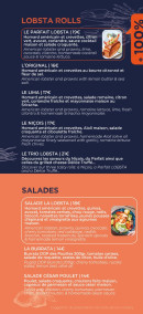 Menu Lobsta - Lobsta rolls et salades