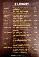 Menu Local Snack'Lap - Les burgers