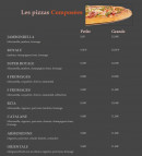 Menu Maurice Pizza - Les pizzas composées