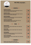 Menu Mr Chili - Les burritos, tacos...
