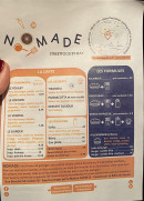 Menu Nomade Streetfood by Max - La carte