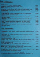 Menu Ô p'tit Vosgien - Classiques et spécialités