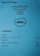 Menu Ô p'tit Vosgien - Menu enfant et boissons