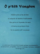 Menu Ô p'tit Vosgien - Carte  et menu Ô p&amp;#039;tit Vosgien