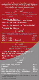 Menu O'resto - Les planchas, menus,...
