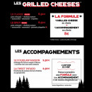 Menu Oh Canada - Les grilled cheeses