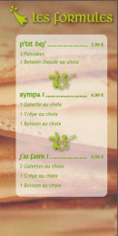 Menu Oh des crêpes - Les formules