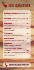 Menu Oh des crêpes - Les galettes