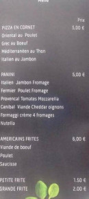 Menu Pasta Perugina - Pizzas, paninis et frites 