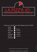 Menu Pizz'a jo - Carte et menu Pizz'a jo Bezouce