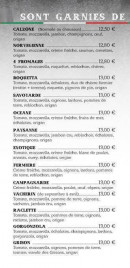 Menu Pizz As du Pont - Pizzas suite