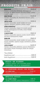 Menu Pizz As du Pont - Pizzas suite et fin