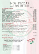 Menu Pizza bella - Les pizzas et boissons 