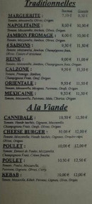 Menu Pizza big good - Les pizzas