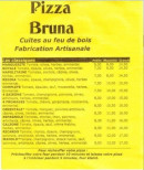 Menu Pizza Bruna - les pizzas artisanales