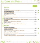 Menu Pizza des Costes - Les pizzas classiques