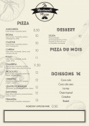 Menu Pizza In Movimento - Pizzas, desserts et boissons 