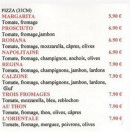 Menu Pizza Pep & Na - margarita, napolitaine...