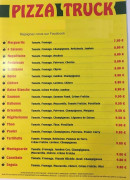 Menu Pizza truck - pizzas