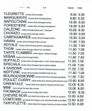 Carte et menu de Pizza Vignot Jean Luc et Patou à Tavaux — Les pizzas