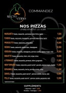 Menu Recto verso - Les pizzas