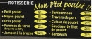 Carte et menu de Rôtisserie Mon Poulet à Cadillac — La carte