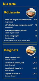 Menu Saudade - Rôtisserie et beignets