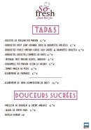 Menu So Fresh - Tapas et douceurs sucrées 