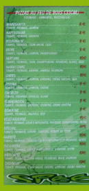 Menu Speed Turtle - Les pizzas